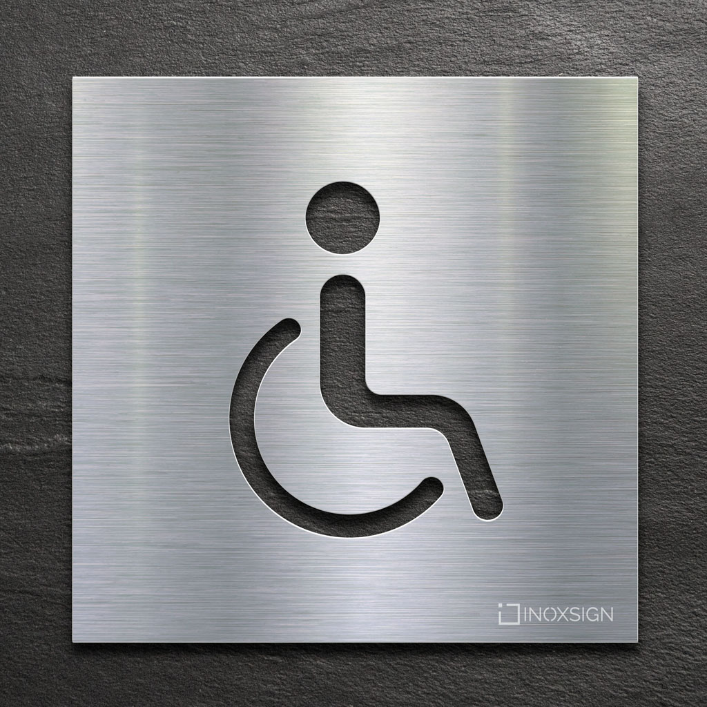 Design Toiletten Schild B 06 E Selbstklebend Pflegeleicht Inoxsign Edelstahl Wc Schild Rollstuhl Fahrer Piktogramm Sidra Hospital