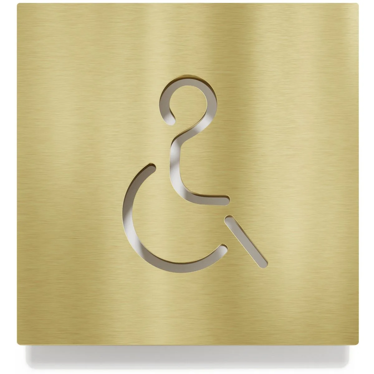 Messing WC-Schild "Rollstuhlfahrer" / B.02.M