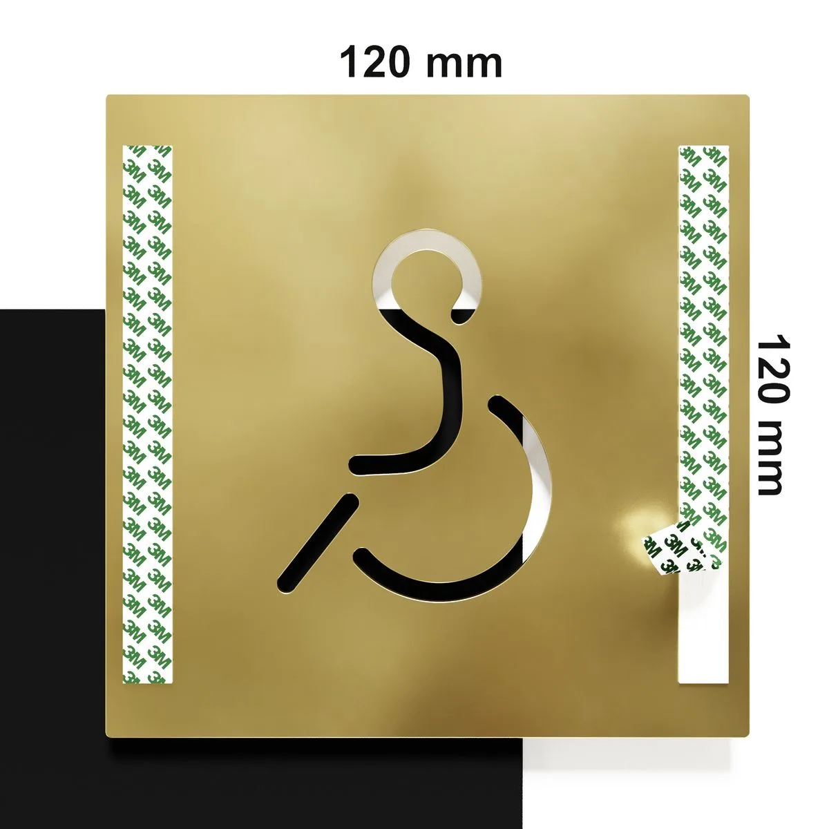 Messing WC-Schild "Rollstuhlfahrer" / B.02.M – Bild 4