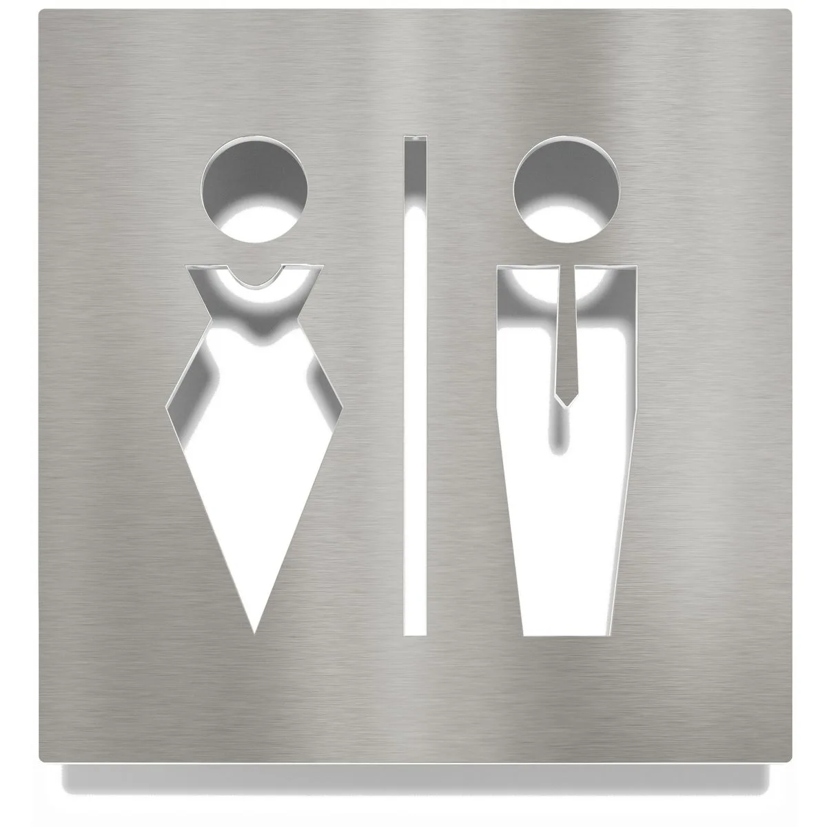 Edelstahl WC-Schild "Unisex" / C.01.E