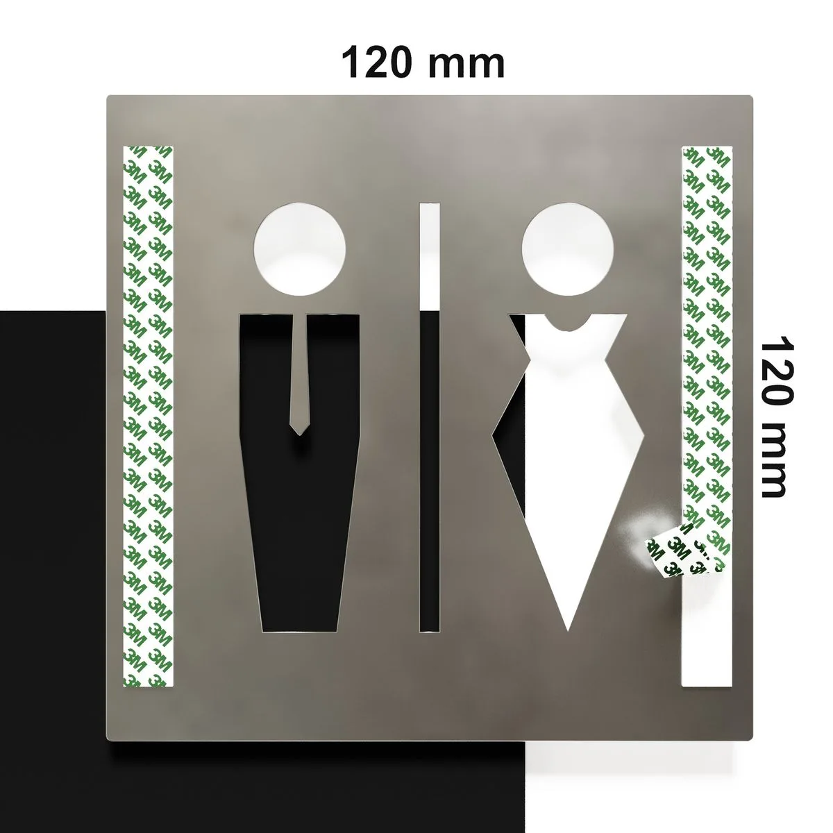 Edelstahl WC-Schild "Unisex" / C.01.E – Bild 4
