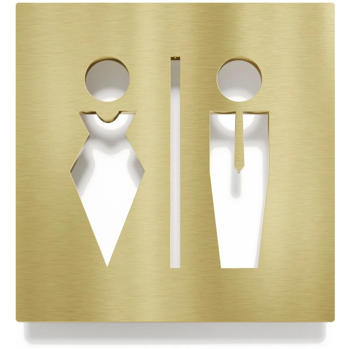 Messing WC-Schild "Unisex" / C.01.M
