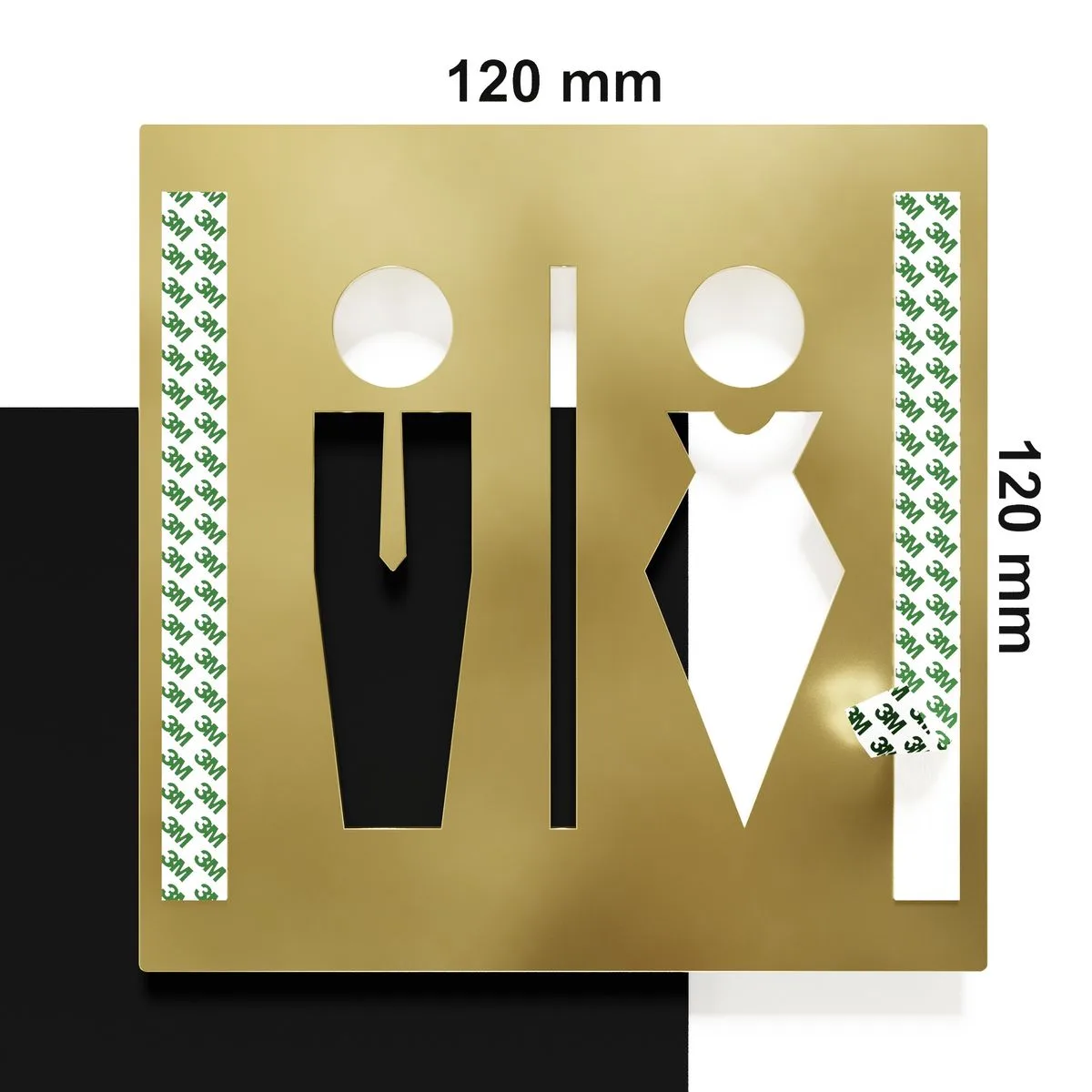Messing WC-Schild "Unisex" / C.01.M – Bild 4