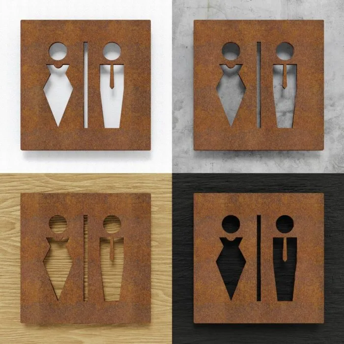 Vintage WC-Schild "Unisex" / C.01.R – Bild 2