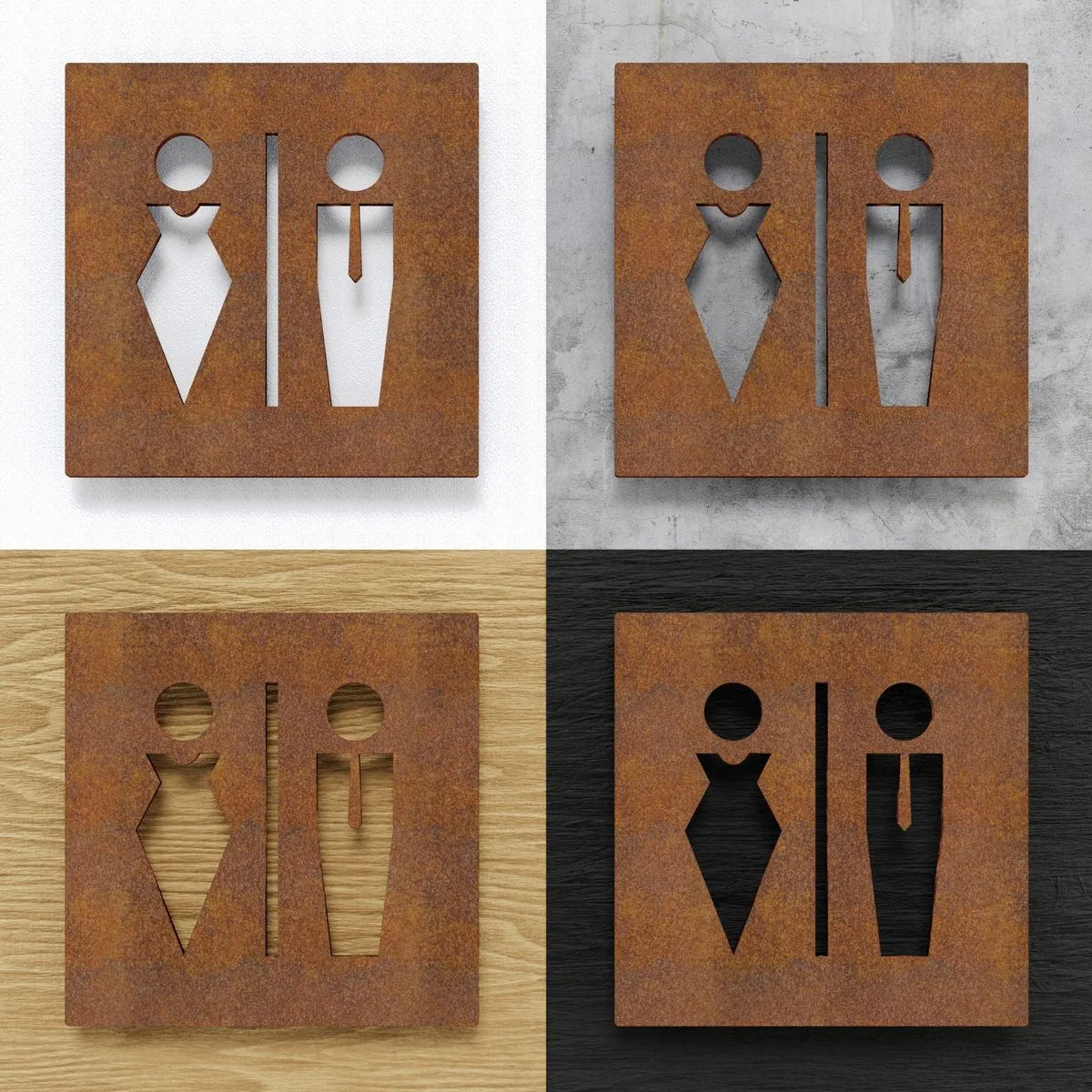 Vintage WC-Schild "Unisex" / C.01.R 2 Vintage WC-Schild "Unisex" / C.01.R – Bild 2