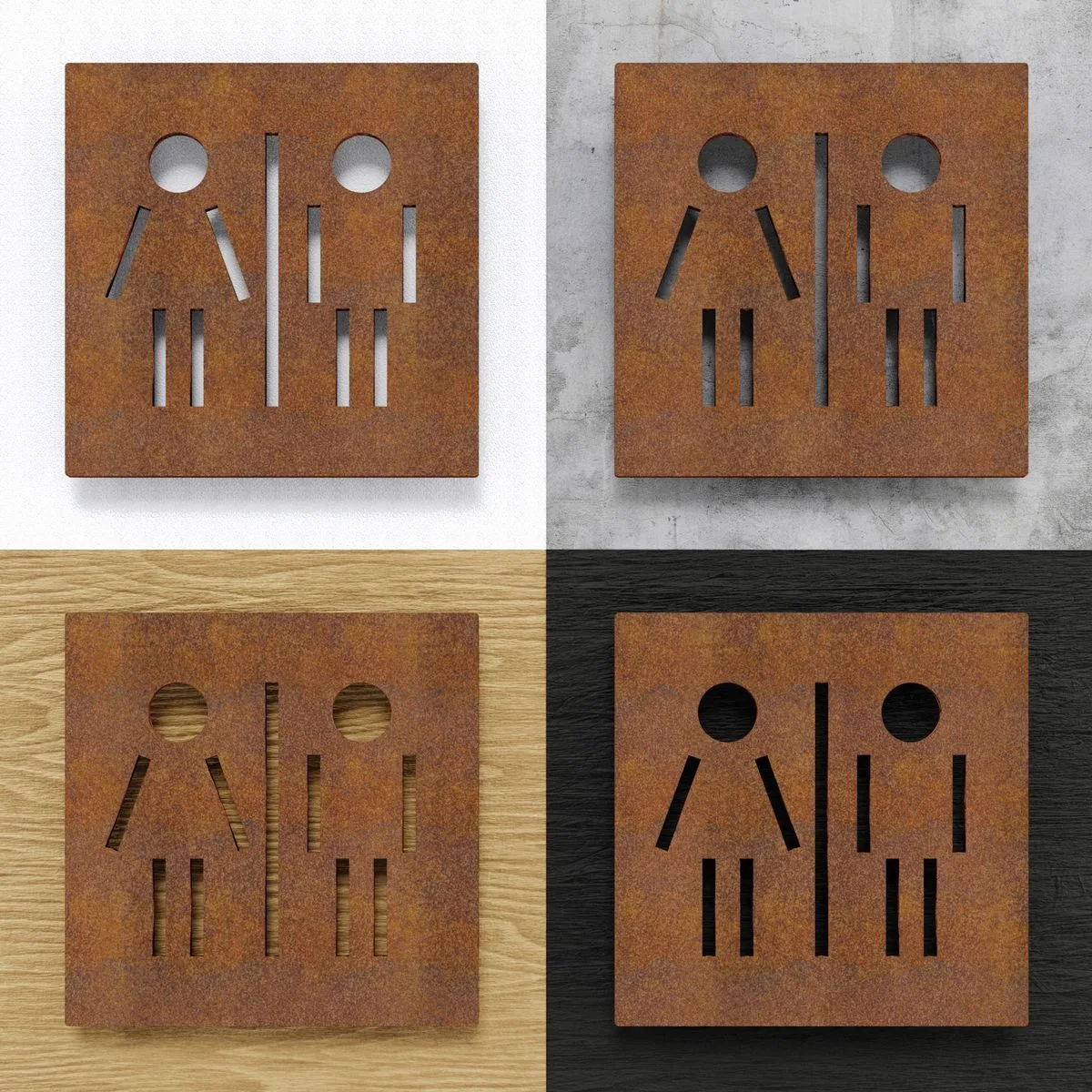 Vintage WC-Schild "Unisex" / C.05.R 2 Vintage WC-Schild "Unisex" / C.05.R – Bild 2