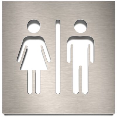 Edelstahl WC-Schild "Unisex" / C.06.E