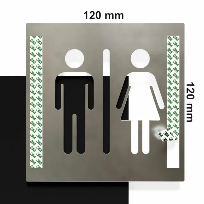 Edelstahl WC-Schild "Unisex" / C.06.E – Bild 4