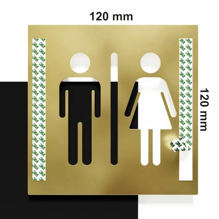 Messing WC-Schild "Unisex" / C.06.M – Bild 4