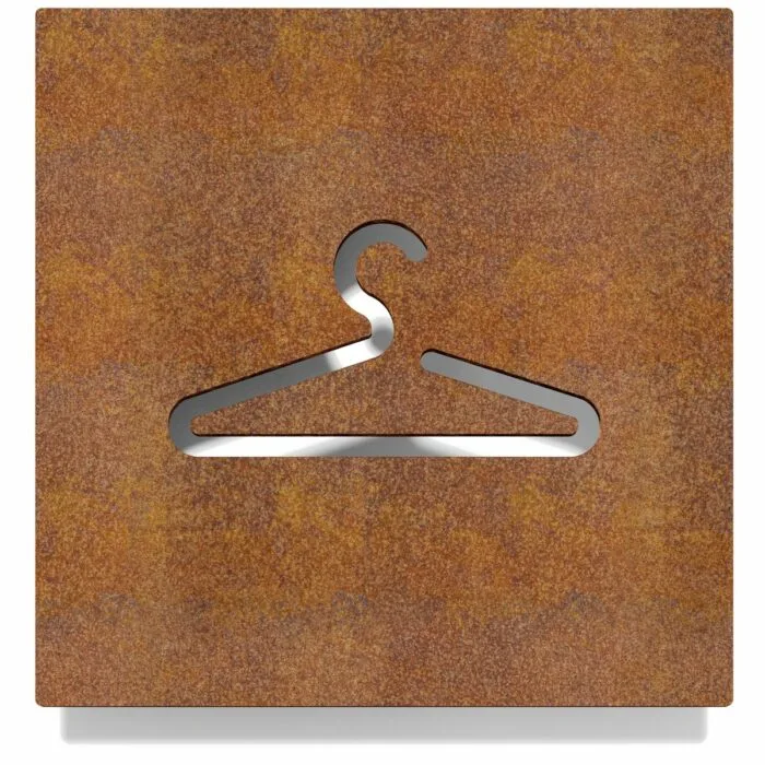 Vintage Hinweisschild "Garderobe" / H.01.R