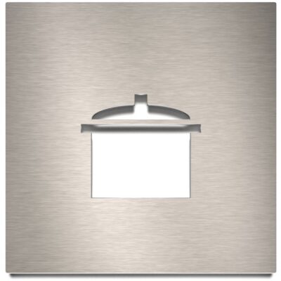 Edelstahl Hinweisschild "Küche" / H.05.E