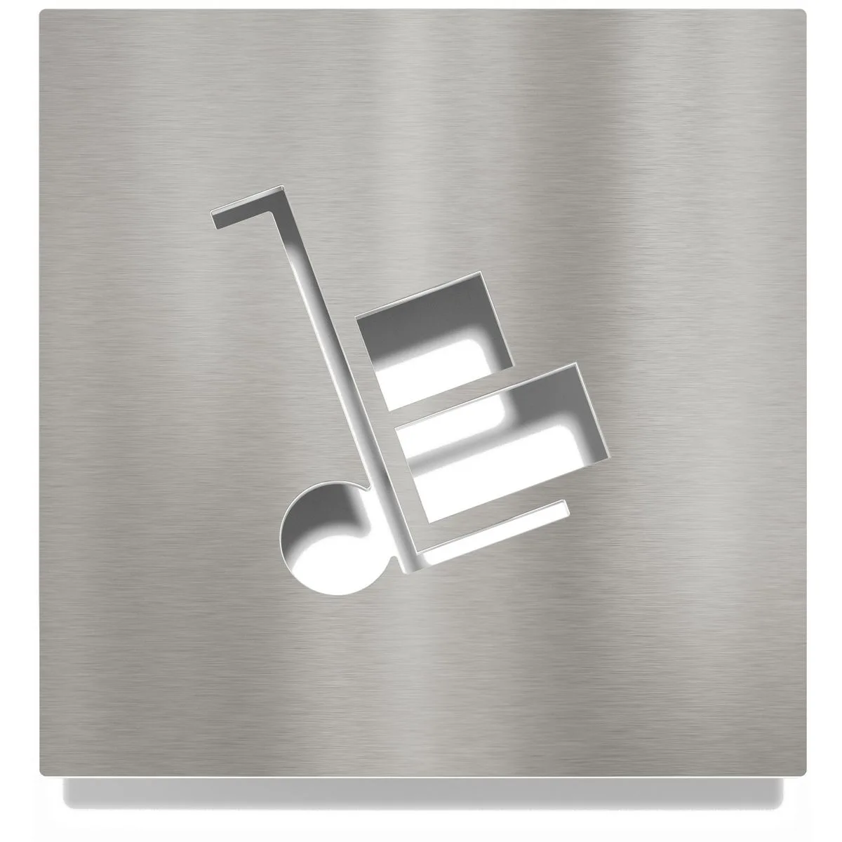 Edelstahl Hinweisschild "Lager" / H.06.E