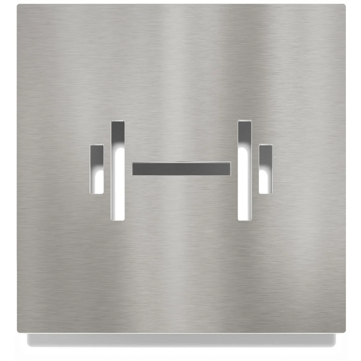 Edelstahl Hinweisschild "Fitness" / H.07.E