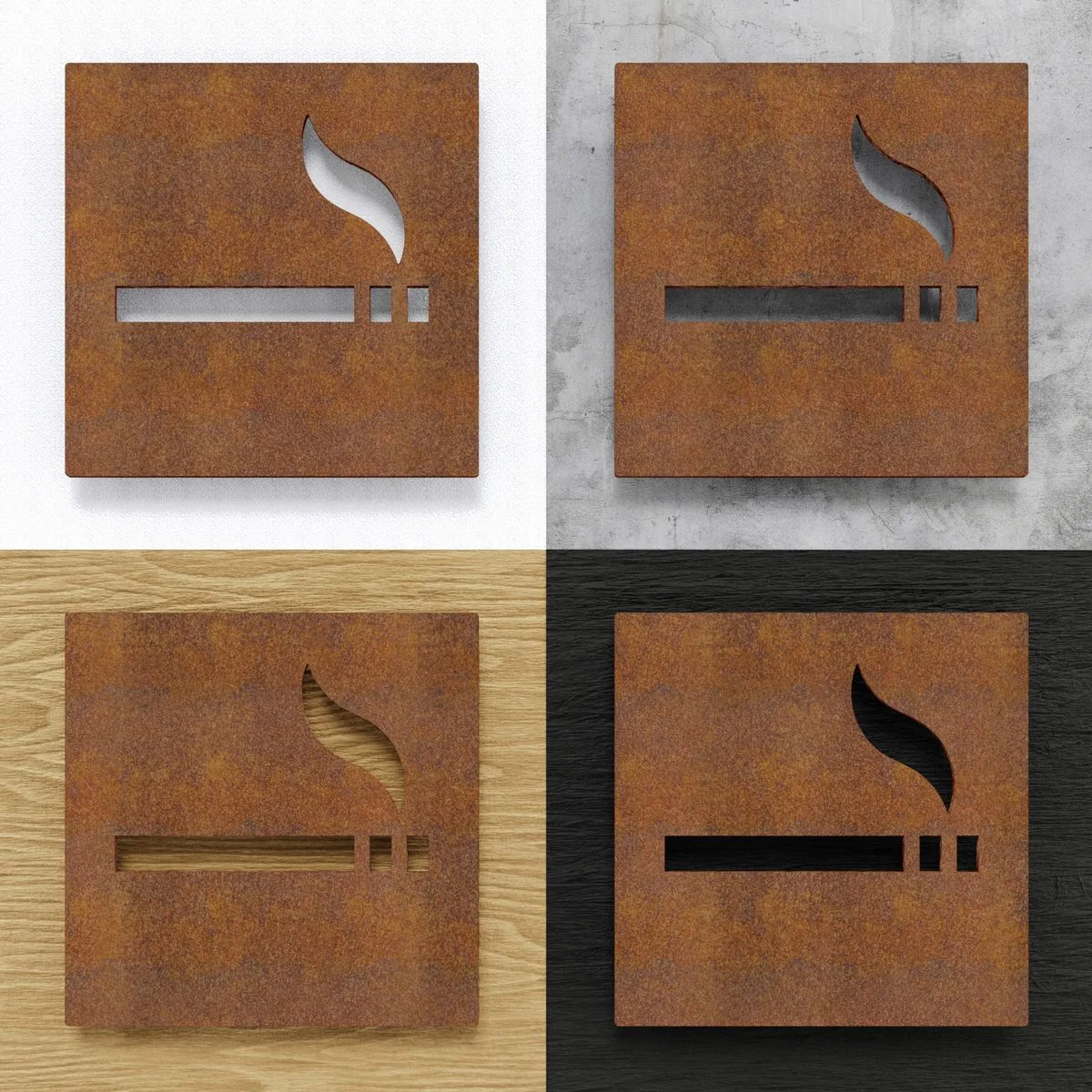 Vintage Hinweisschild "Raucherbereich" / H.23.R – Bild 2