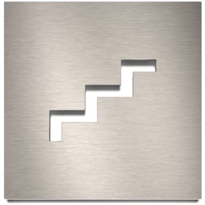Edelstahl Piktogramm "Treppe" / H.45.E