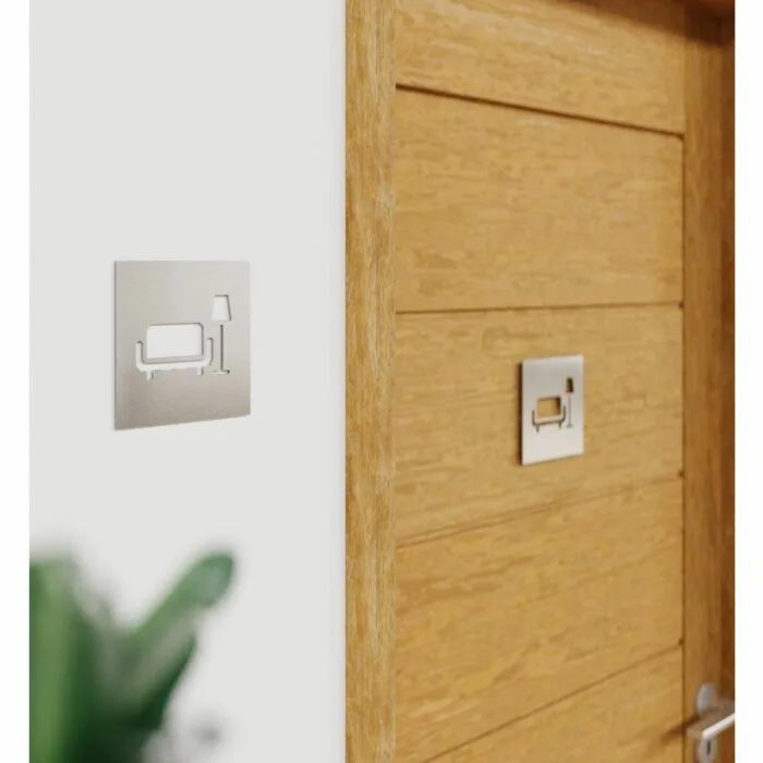 Edelstahl Piktogramm "Lounge" / H.51.E – Bild 3