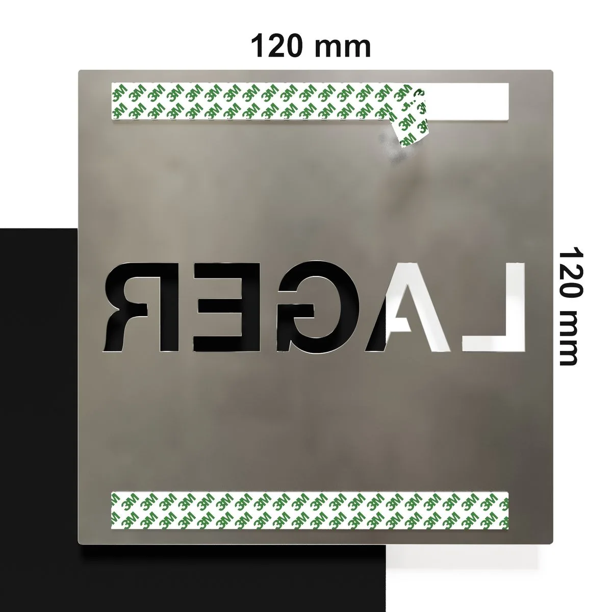 Edelstahl Hinweisschild "Lager" / H.63.E – Bild 4