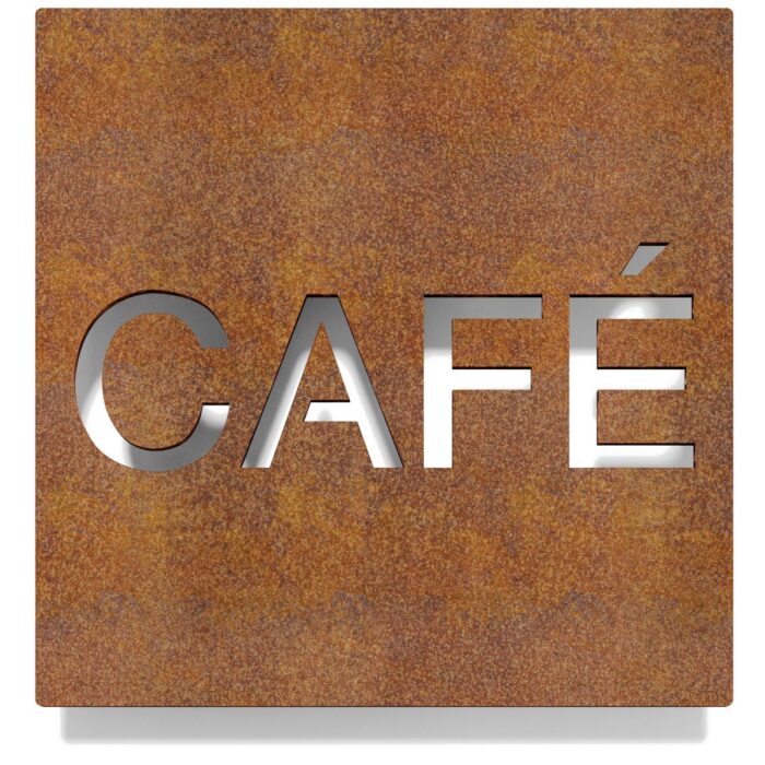 Vintage Hinweisschild "Café" / H.72.R 1