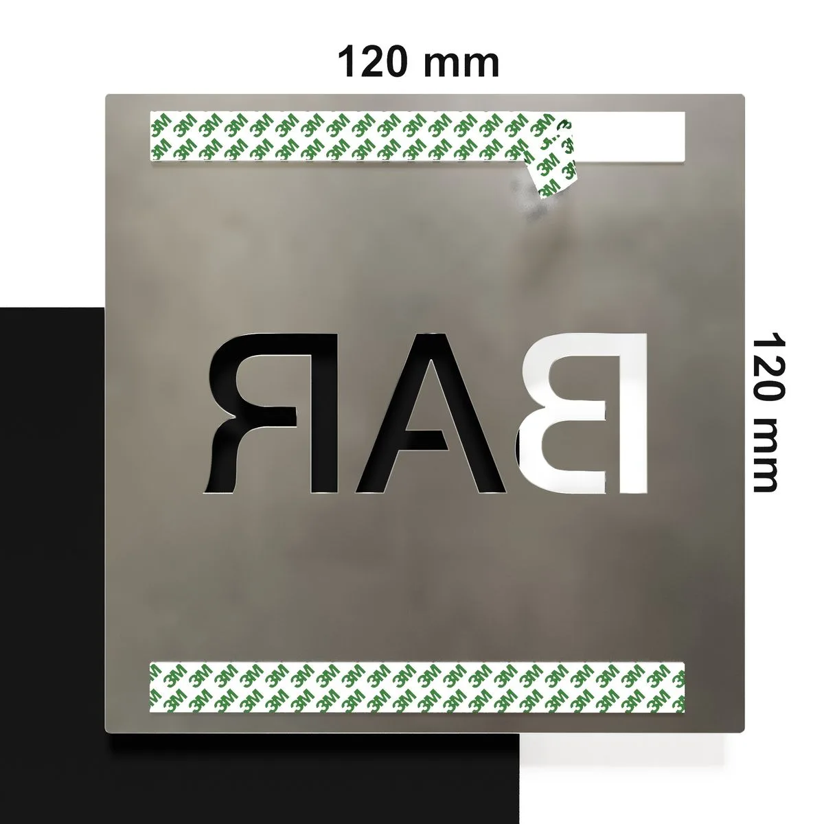 Edelstahl Hinweisschild "BAR" / H.74.E – Bild 4
