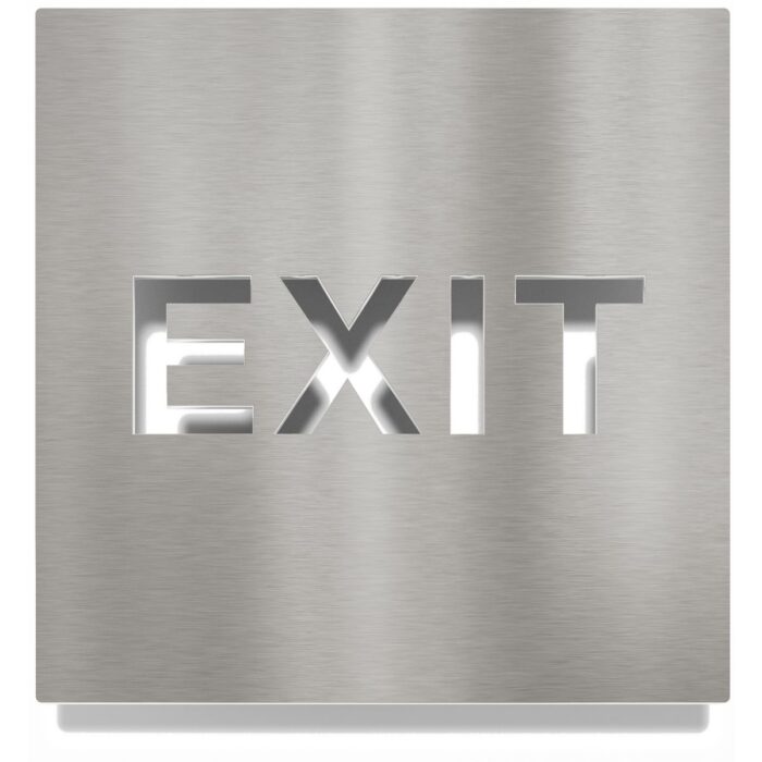 Edelstahl Hinweisschild "Exit" / H.81.E 1