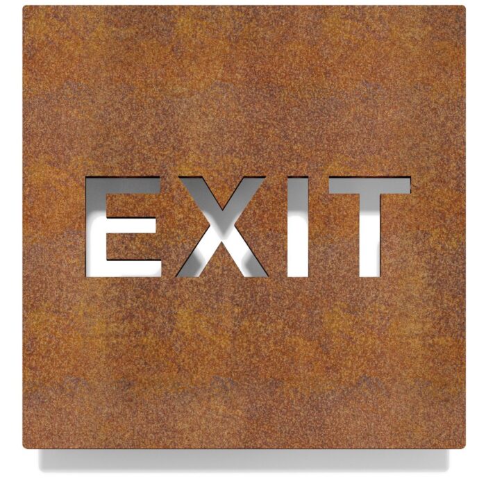 Vintage Hinweisschild "Exit" / H.81.R 1