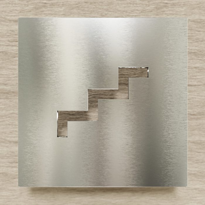 Edelstahl Piktogramm "Treppe" / H.45.E 2