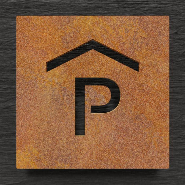 Vintage Piktogramm "Parkhaus" / H.46.R 1