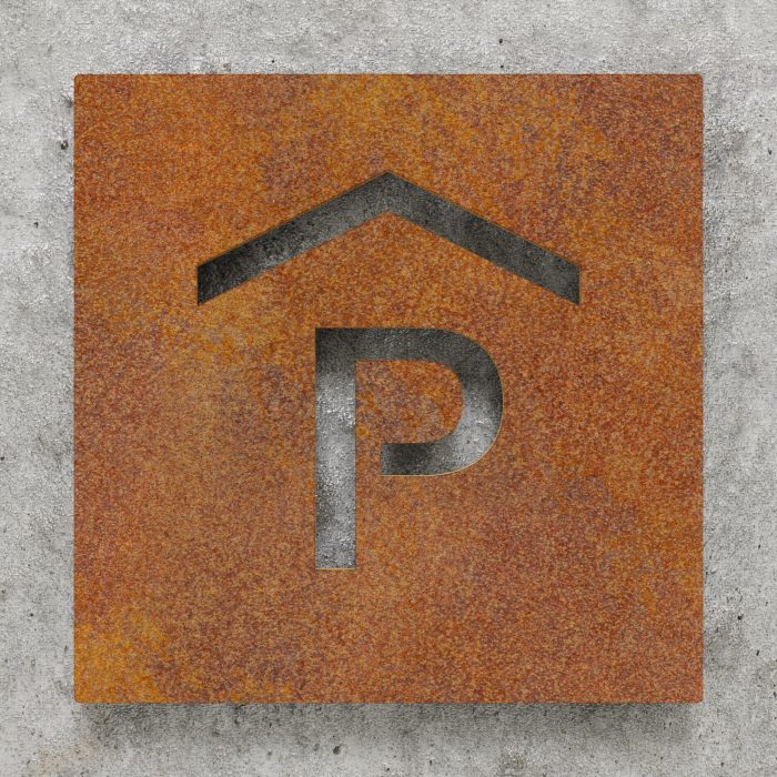 Vintage Piktogramm "Parkhaus" / H.46.R 2
