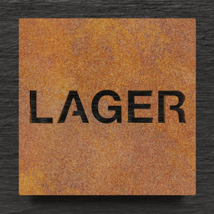 Vintage Hinweisschild "Lager" / H.63.R 1
