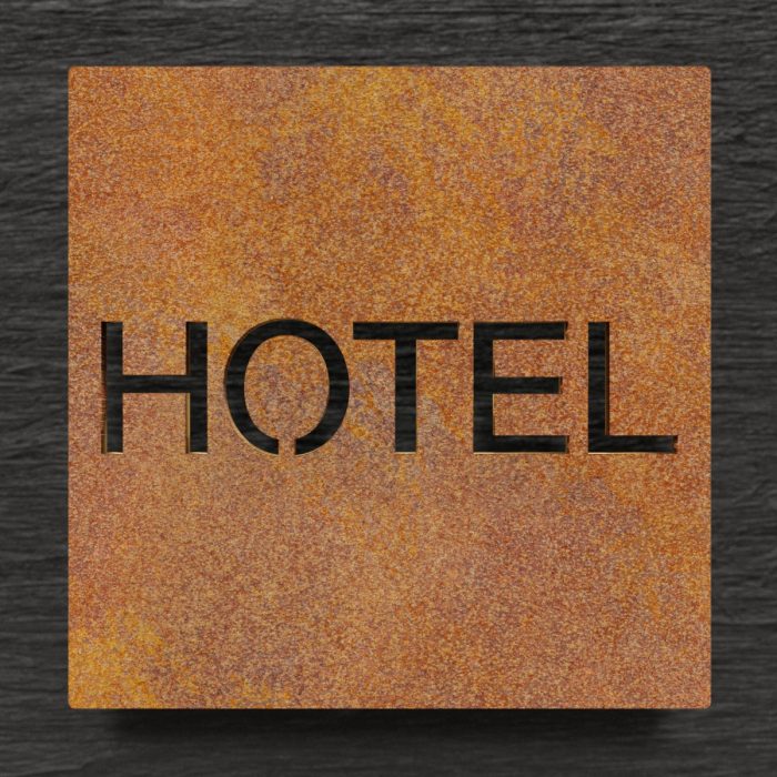 Vintage Hinweisschild "HOTEL" / H.77.R 1