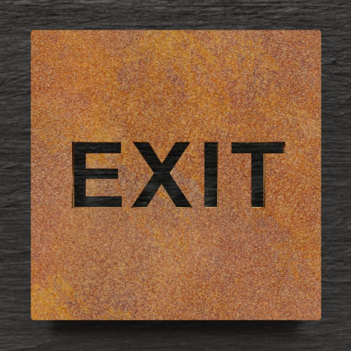 Vintage Hinweisschild "Exit" / H.81.R 1