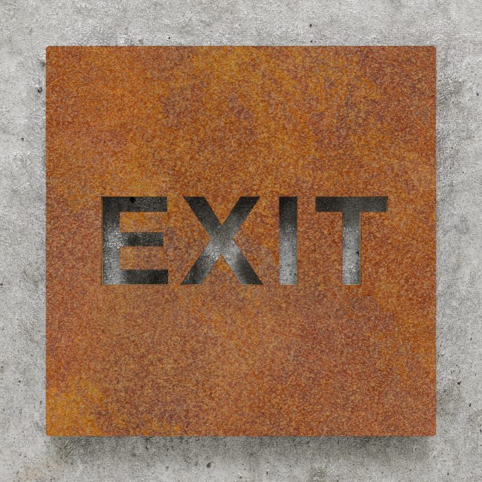Vintage Hinweisschild "Exit" / H.81.R 2