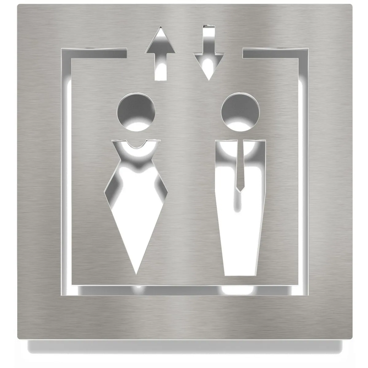 Edelstahl Schild "Aufzug" / L.01.E