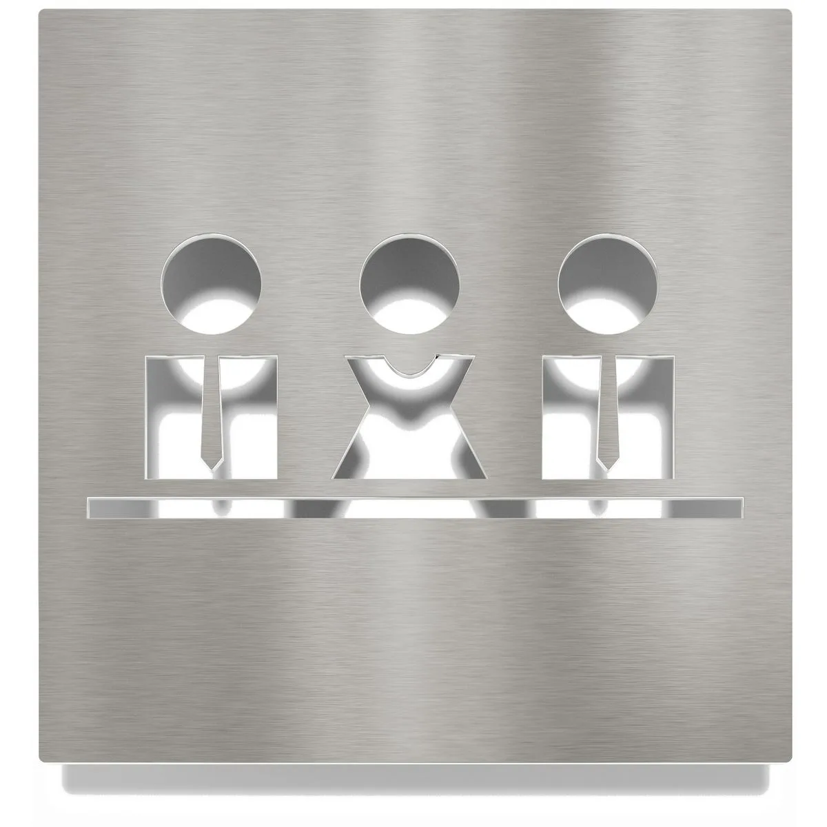 Edelstahl Schild "Besprechungsraum" / M.01.E