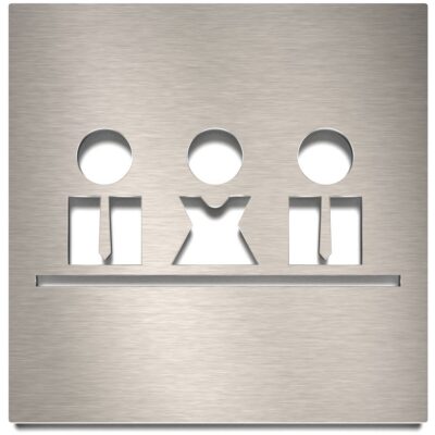 Edelstahl Schild "Besprechungsraum" / M.01.E