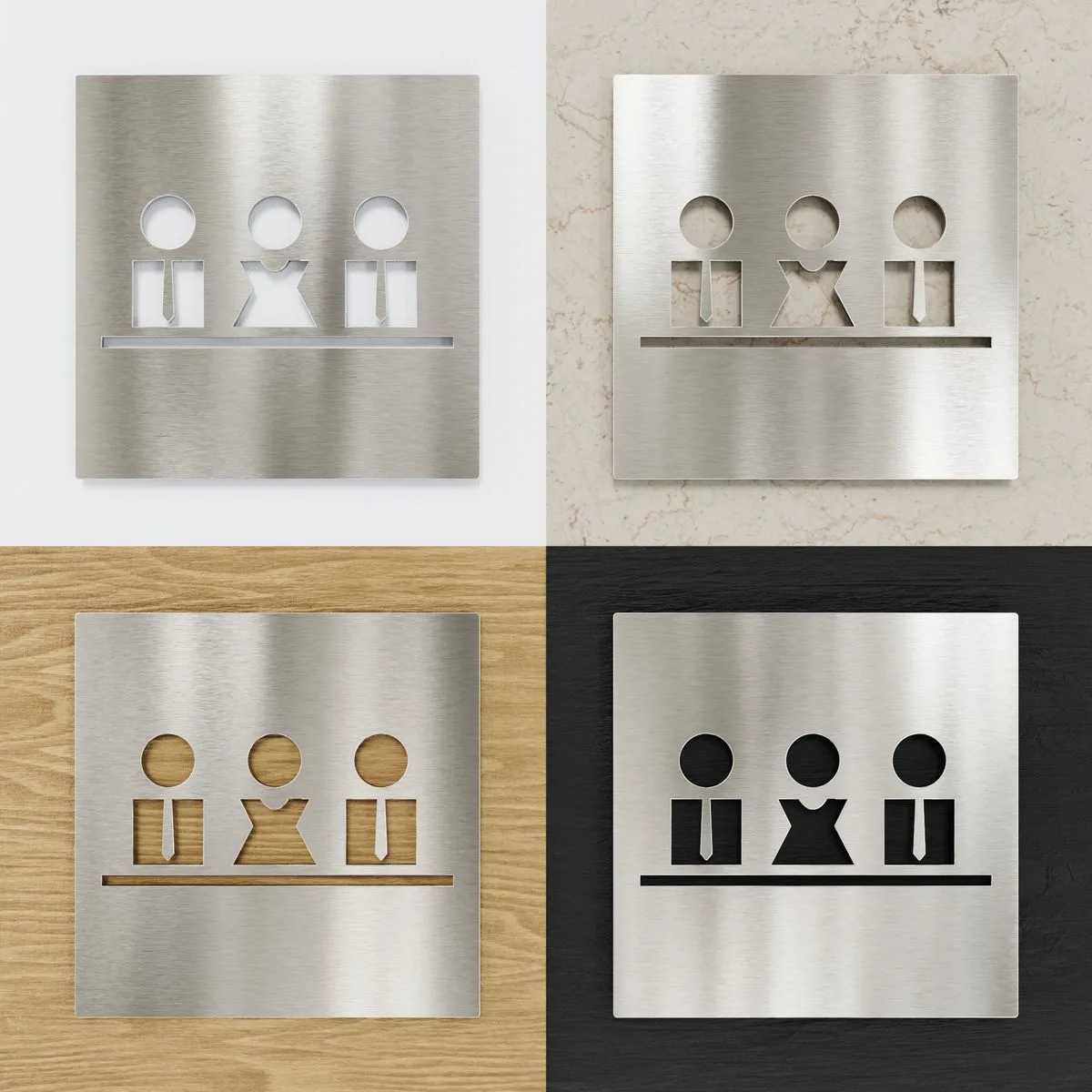 Edelstahl Schild "Besprechungsraum" / M.01.E – Bild 2