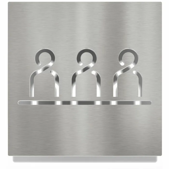 Edelstahl Schild "Besprechungsraum" / M.02.E
