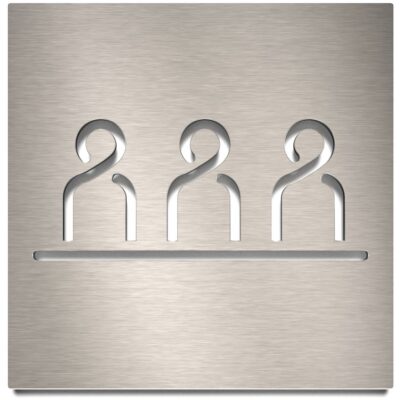 Edelstahl Schild "Besprechungsraum" / M.02.E