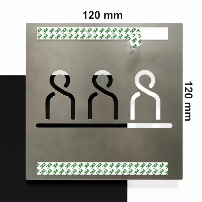 Edelstahl Schild "Besprechungsraum" / M.02.E – Bild 4