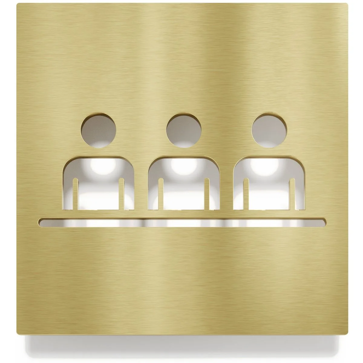 Messing Schild "Besprechungsraum" / M.06.M