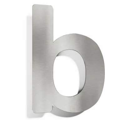 Edelstahl Hausnummer b "Essence" / N-01-B-E
