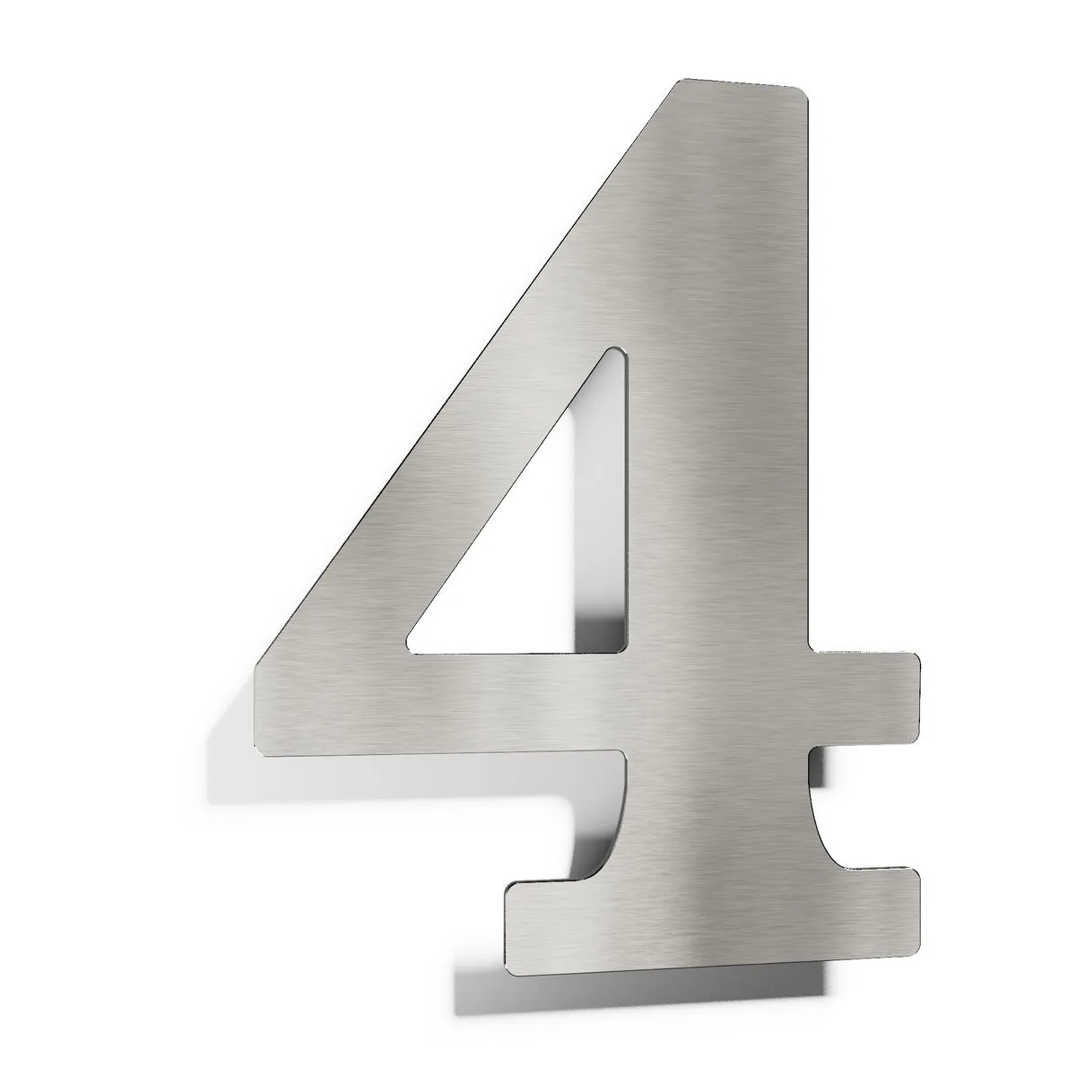Edelstahl Hausnummer 4 "Classic" / N.24.E