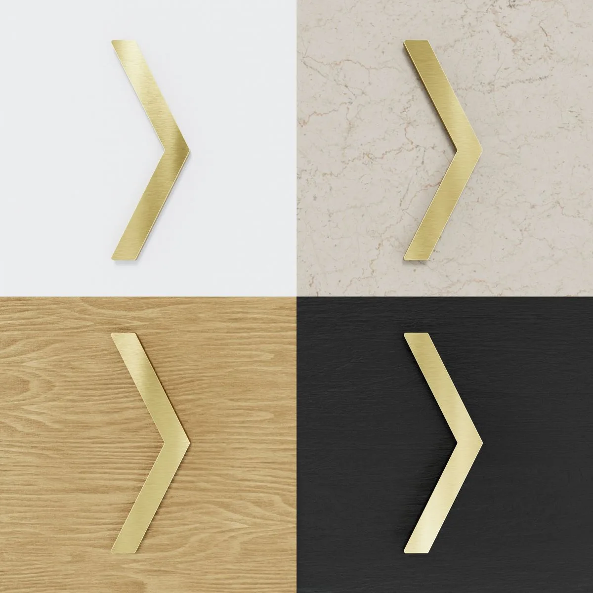 Messing Hinweisschild Pfeil "universal" / P.01.M – Bild 2