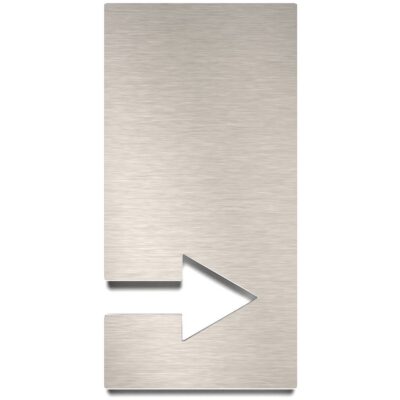 Edelstahl Hinweisschild Pfeil "rechts" / P.02.E