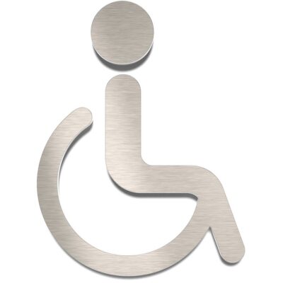 Edelstahl WC-Schild "Rollstuhlfahrer" / SB.06.E
