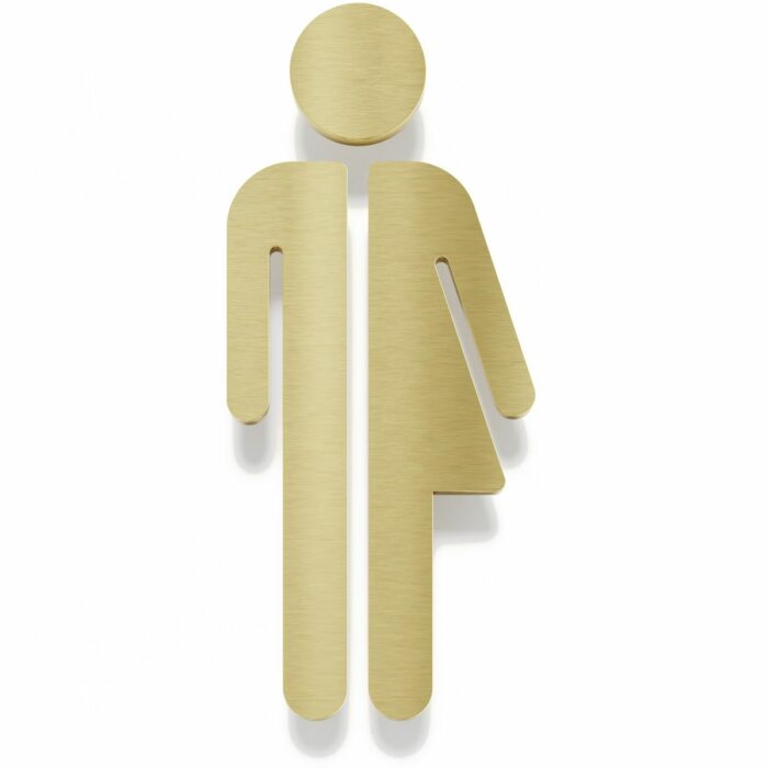 Messing WC-Schild "Unisex" / SD.06.M