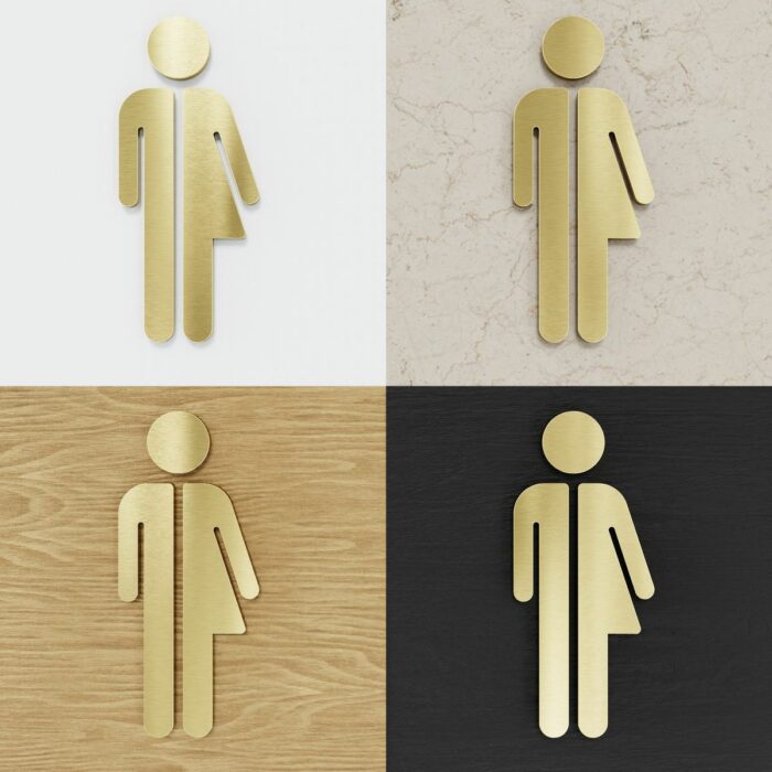 Messing WC-Schild "Unisex" / SD.06.M - Image 2