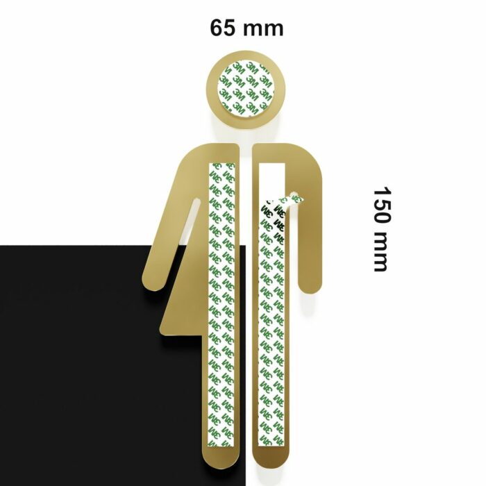 Messing WC-Schild "Unisex" / SD.06.M - Image 4