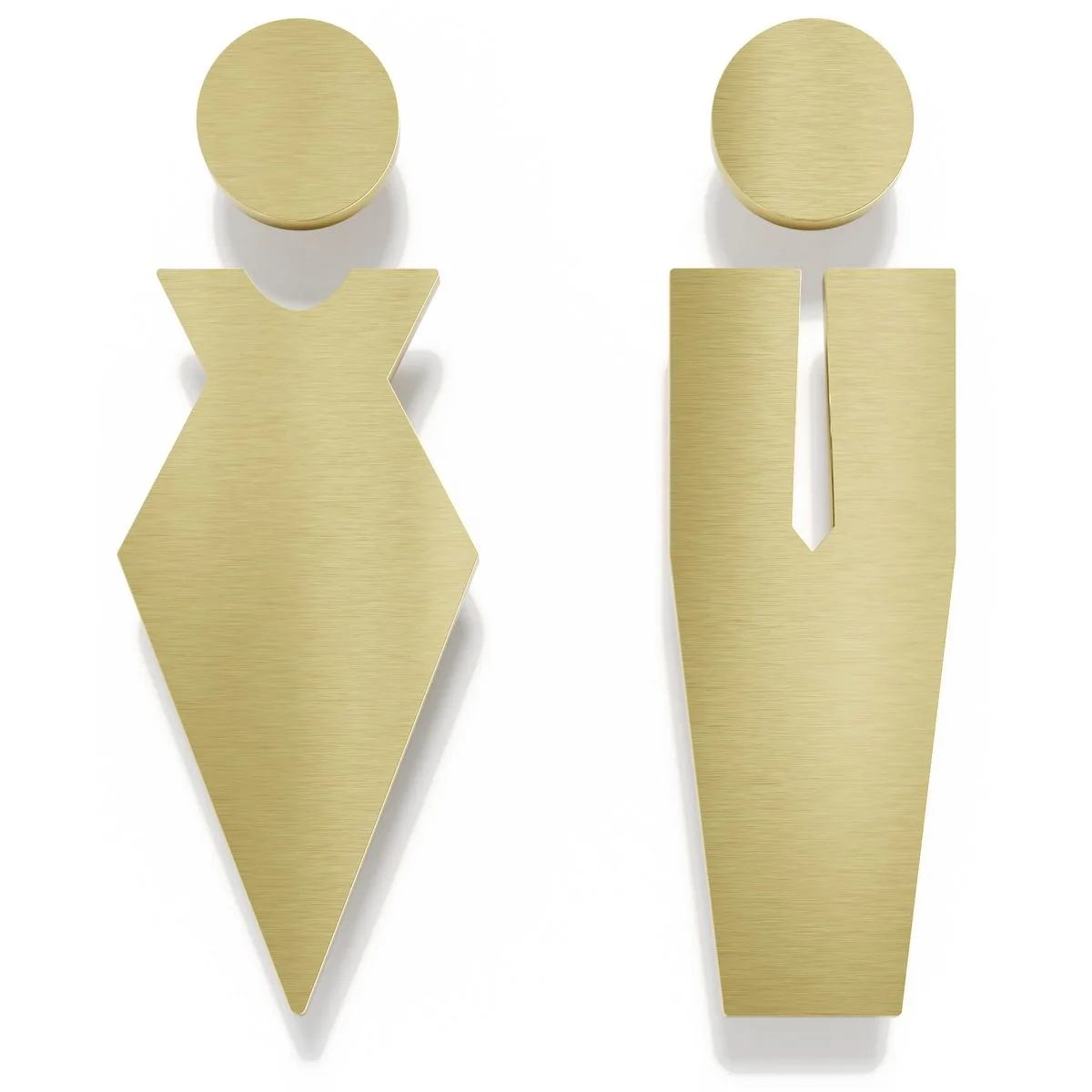 Messing WC-Piktogramme Set "Damen & Herren" / ST.01.M