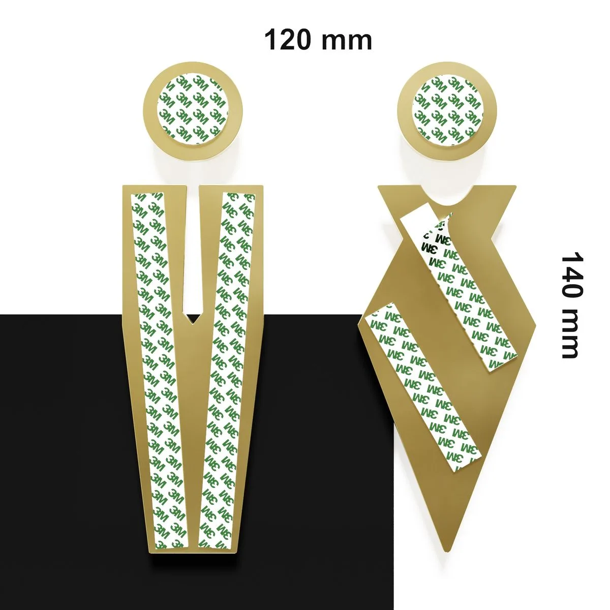 Messing WC-Piktogramme Set "Damen & Herren" / ST.01.M – Bild 4